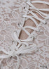 Women's Sexy Lace Mesh Off-Shoulder Tube Top Semi-Sheer Bodycon Dress